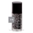 Vipera Roulette Nail Polish Top Coat with Black and White Particles 35