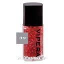Vipera Roulette Nail Polish Top Coat with Red and Pink Particles 39