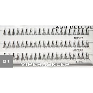 Vipera Black Fake Eyelashes Lash Deluge - short, medium and long