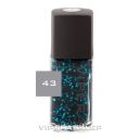 Vipera Roulette Nail Polish Top Coat with turquoise and black Particles 43