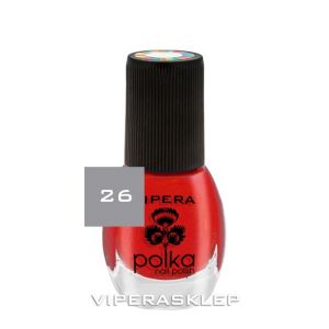 Vipera Polka Nail Polish Peral Red 26