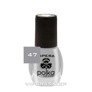 Vipera Polka Nail Polish Light Gray 47