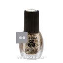 Vipera Polka Nail Polish Transparent with Gold Brocade 66