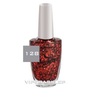 Vipera Belcanto Nail Polish Red Glitter 128